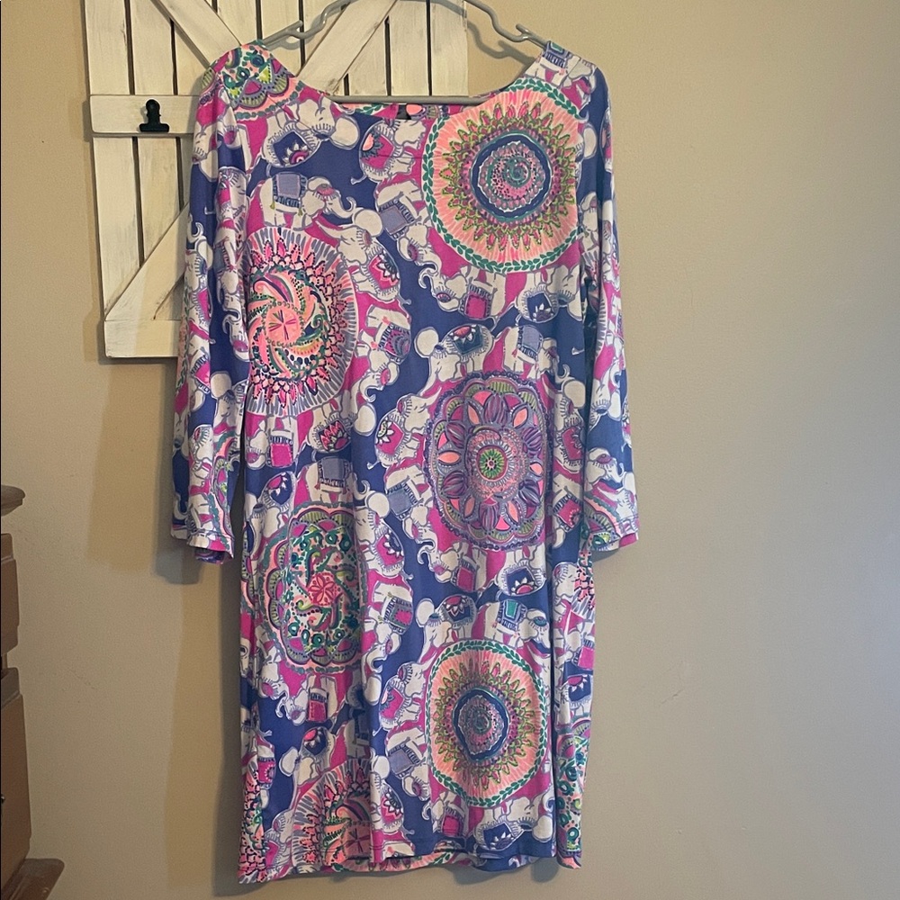 Lilly Pulitzer Blue and Pink Patterned Dress